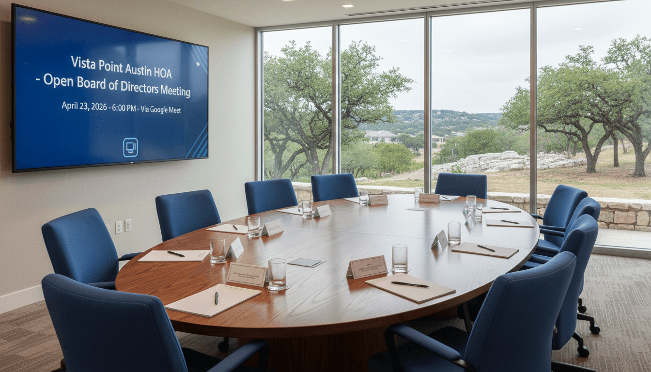 Open Board of Directors Meeting April 23, 2026 at 6:00PM